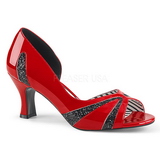 rød lakklær 7,5 cm JENNA-03 store størrelser pumps sko