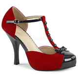 rød semsket 11,5 cm PINUP-02 store størrelser pumps sko