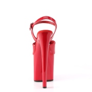 r�de plat�sandaler 20 cm NAUGHTY-809 h�yh�lte sandaler