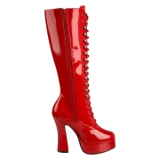 r�de sn�rest�vler lakkl�r 13 cm - sn�re plat�boots 70 tallet hippie disco sn�reboots
