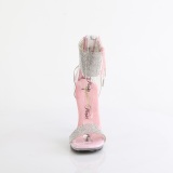 rosa 11,5 cm CHIC-47 ankel stropper stilett sandaler med metallh�l