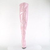 rosa 13 cm stretch l�rh�ye st�vler til brede l�gge til menn
