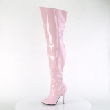 rosa 13 cm stretch l�rh�ye st�vler til brede l�gge til menn