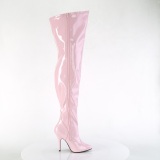 rosa 13 cm stretch l�rh�ye st�vler til brede l�gge til menn