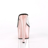 rosa 18 cm ADORE-701 krom platå høye slipper mules
