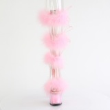 rosa 18 cm ADORE-727F pole dance h�yh�lte sandaler med fj�r