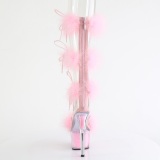 rosa 18 cm ADORE-727F pole dance h�yh�lte sandaler med fj�r