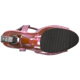 rosa 18 cm Pleaser REVOLVER-709G h�ye h�ler krom plat�