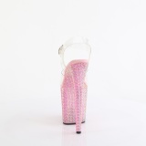 rosa 20 cm 808RRS pole dance h�ye h�ler sko med strass plat�