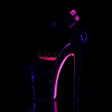 rosa 20 cm XTREME-875TT neon platå høye hæler dame