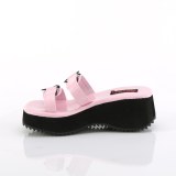 rosa 6,5 cm DemoniaCult FLIP-12 emo gothic plat� mules