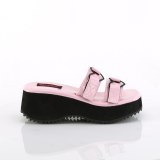 rosa 6,5 cm DemoniaCult FLIP-12 emo gothic plat� mules