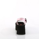 rosa 6,5 cm DemoniaCult FUNN-10 lolita emo sandaler med plat�