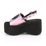 rosa 9 cm Demonia FUNN-32 lolita sandaler med platå