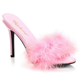 rosa fjær 10 cm CLASSIQUE-01F høye slip in sko til menn