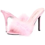 rosa fjær 10 cm CLASSIQUE-01F høye slip in sko til menn