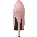 rosa glitter 14,5 cm Burlesque TEEZE-31G platform pumps sko