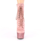 rosa glitter 18 cm ADORE-1020FSMG høyhælte ankelstøvletter - pole dance støvletter