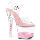 rosa glitter 18 cm LOVESICK-708GH pole dancing sko