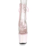 rosa glitter 18 cm UNICORN-1018C pole dancing ankelstøvletter