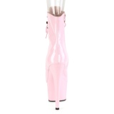 rosa lakk 18 cm ADORE-1021 ankelstøvletter med platåsåle til dame