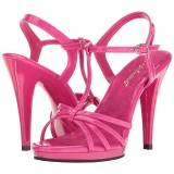 rosa lakkert 12 cm FLAIR-420 dame sandaletter lavere hæl