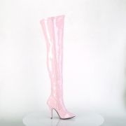rosa lakkert 13 cm SEDUCE-3000 lårhøye støvler til menn