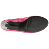 rosa lakklær 10 cm QUEEN-02 store størrelser pumps sko