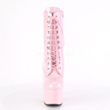 rosa lakklær 18 cm ADORE-1020 platå ankelstøvletter til dame