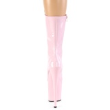 rosa lakkl�r 20 cm FLA-1050 ekstremt ankelst�vletter h�ye h�ler - plat� st�vletter
