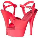 rosa neon 15 cm Pleaser KISS-209UV platå høye hæler sko