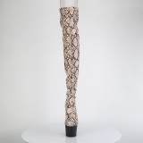 slangem�nster 18 cm ADORE brun l�rh�ye st�vler med sn�ring