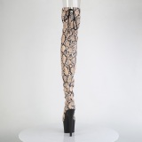 slangem�nster 18 cm ADORE brun l�rh�ye st�vler med sn�ring