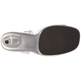 sølv 11,5 cm CHIC-08 sandaletter med stiletthæl