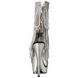 s�lv 15 cm DELIGHT-1017RSF h�ye ankelst�vletter med frynser til dame