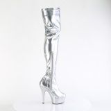 s�lv 15 cm DELIGHT-3000HWR hologram overknee st�vler - pole dance overknees