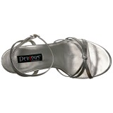 sølv 15 cm DOMINA-108 sko med høye hæler for menn