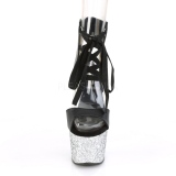 s�lv 18 cm ADORE-700-14LG glitter h�yh�lte plat�sko