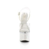 s�lv 18 cm ESTEEM-708LG-2 glitter h�yh�lte plat�sko