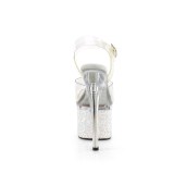 s�lv 18 cm ESTEEM-708LG-2 glitter h�yh�lte plat�sko