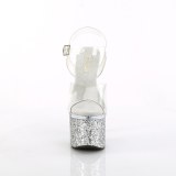 s�lv 18 cm ESTEEM-708LG glitter h�yh�lte plat�sko