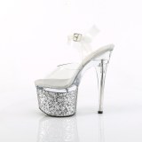 s�lv 18 cm ESTEEM-708LG glitter h�yh�lte plat�sko