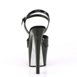 s�lv 18 cm SKY-309CRS h�ye damesko med h�l glitrende steiner