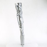 s�lv 20 cm FLAMINGO-3000HWR hologram overknee st�vler - pole dance overknees