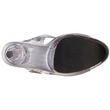 sølv 20 cm FLAMINGO-808G glitter platå høye hæler sko