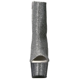 s�lv glitter 18 cm ADORE-1018G ankelst�vletter med plat�s�le til dame