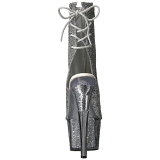 s�lv glitter 18 cm ADORE-1018G ankelst�vletter med plat�s�le til dame