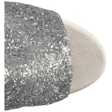 s�lv glitter 18 cm ADORE-1018G ankelst�vletter med plat�s�le til dame