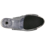 s�lv glitter 18 cm ADORE-1018G ankelst�vletter med plat�s�le til dame