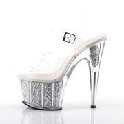 s�lv glitter 18 cm Pleaser ADORE-708G pole dancing sandaler